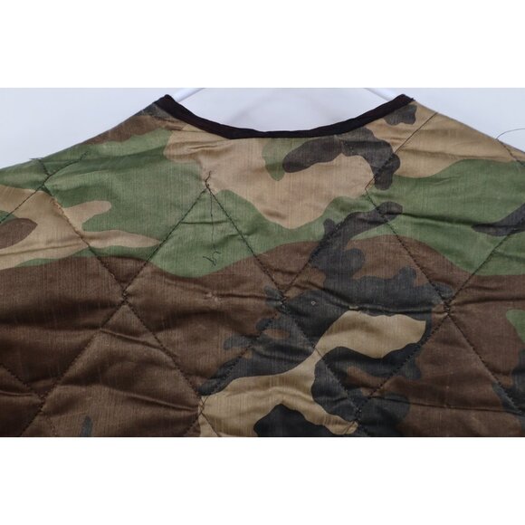 Vtg 70s Streetwear Mens Large Distressed Reversible Camouflage Vest Jacket USA - Picture 7 of 16